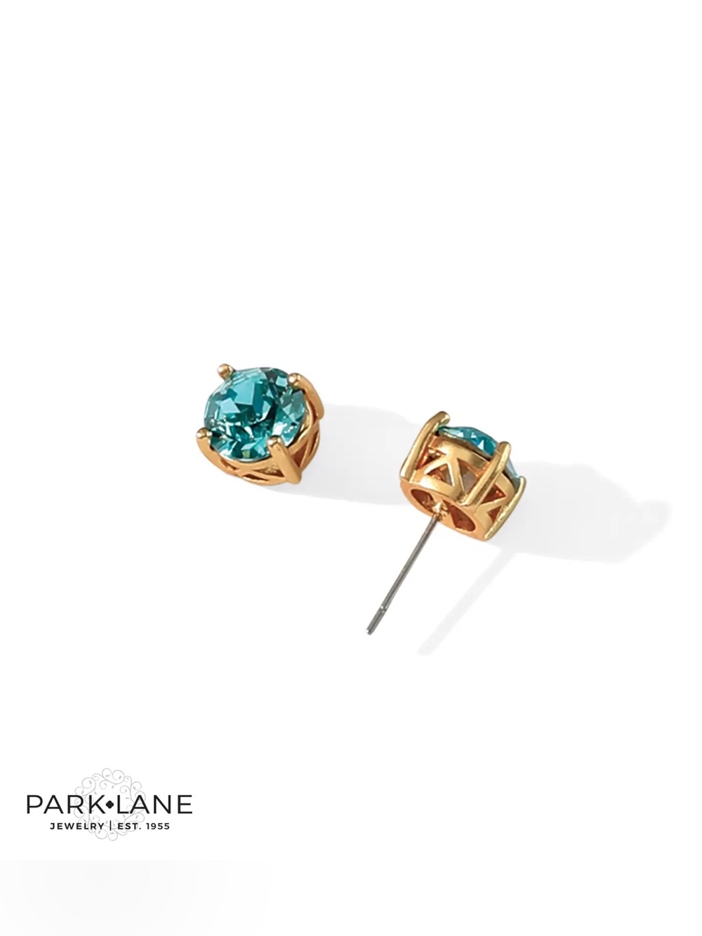 Park Lane Turquoise & Gold Impression Stud earrings